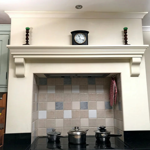 Victorian Style Mantel Shelf, Handmade Solid Pine Wood Floating Mantelpiece